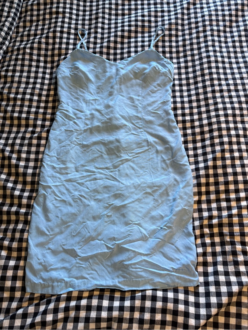 Light Blue Spaghetti Strap Slip Dress